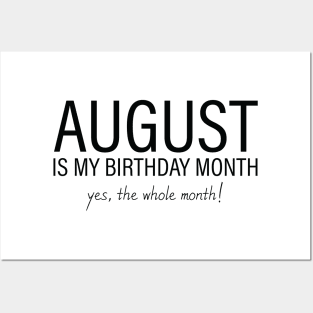 August My Birthday Month, August Birthday Shirt, Birthday Gift Unisex, Leo and Virgo Birthday, Girl and Boy Gift, August Lady and Gentleman Gift, Women and Men Gift Posters and Art